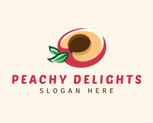 Fresh Peach Fruit logo design