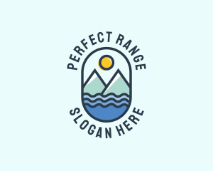 Ocean Mountain Camping Outdoor logo design