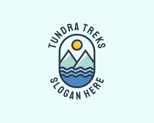 Ocean Mountain Camping Outdoor logo design