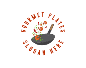 Spicy  Wok Cooking logo design