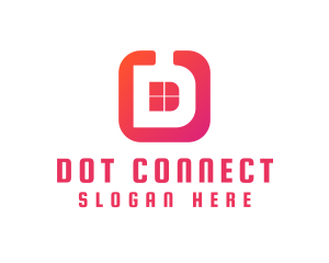 Modern D App logo design