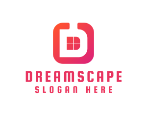 Modern D App logo design