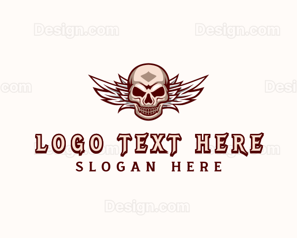 Skull Wings Aviation Logo