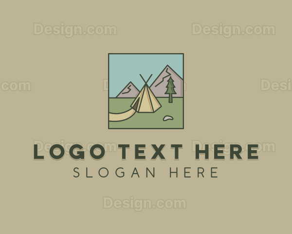 Teepee Outdoor Camping Logo