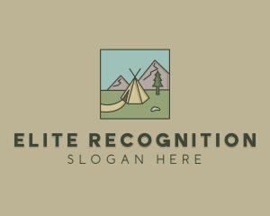 Teepee Outdoor Camping Logo