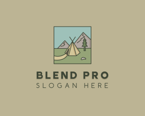 Teepee Outdoor Camping logo design