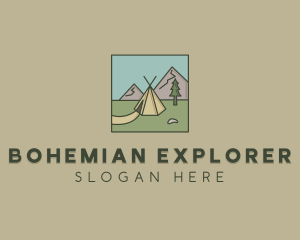 Teepee Outdoor Camping logo design