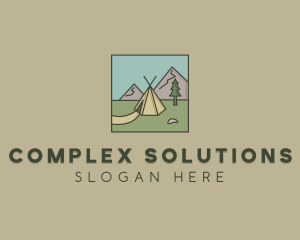 Teepee Outdoor Camping logo design