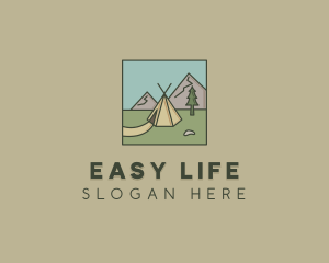 Teepee Outdoor Camping logo design