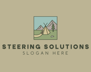 Teepee Outdoor Camping logo design