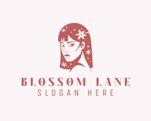 Floral Woman Hair  logo