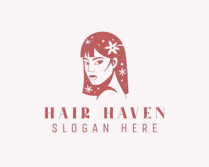 Floral Woman Hair  logo