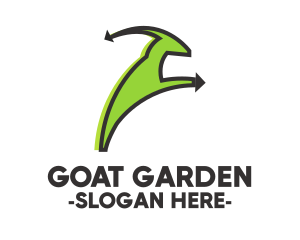 Green Abstract Goat logo