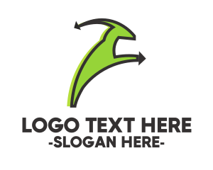 Green - Green Abstract Goat logo design