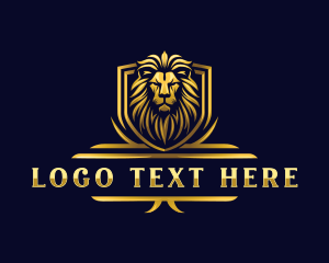 Luxury Lion Shield logo