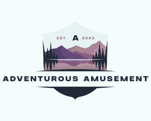 Mountain Adventure Campsite logo design