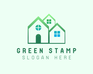 Green House Real Estate logo design