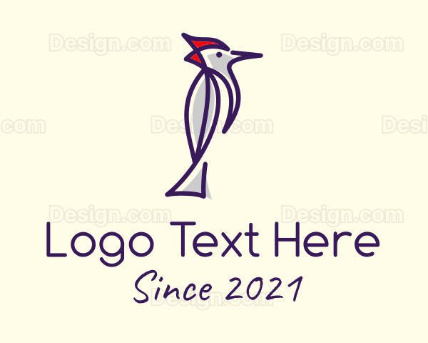 Wild Woodpecker Bird Logo