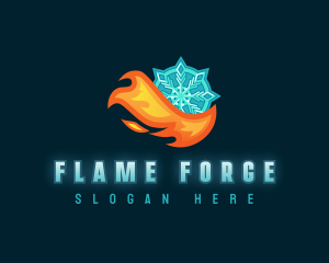 Fire Ice Combustion logo design