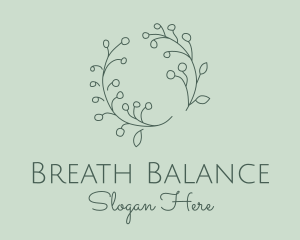 Baby's Breath Wreath  logo design