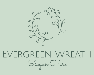 Baby's Breath Wreath  logo design