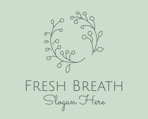 Baby's Breath Wreath  logo design