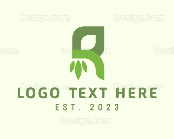 Simple Nature Letter R Logo