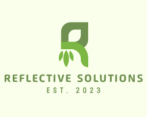 Simple Nature Letter R logo design