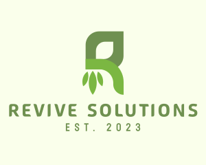 Simple Nature Letter R logo design