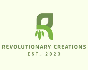 Simple Nature Letter R logo design