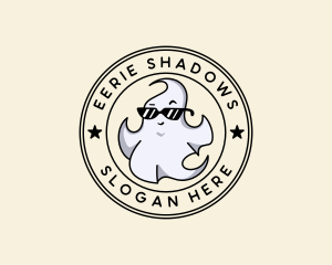 Sunglass Spooky Ghost logo design