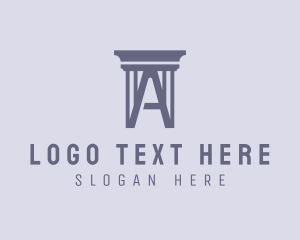 Professional Business Column Letter A logo