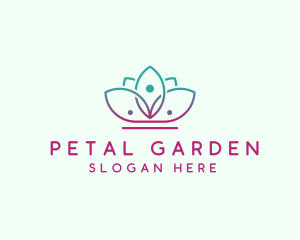 Spa Lotus Leaf  logo design