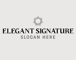 Elegant Sun Wordmark logo design