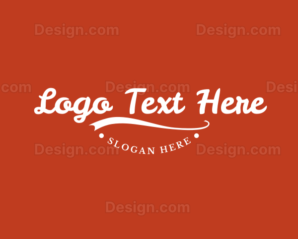 Retro Cursive Business Logo