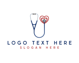 Cardiologist Health Stethoscope Logo