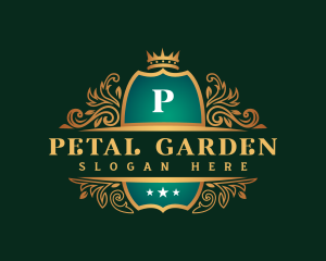 Garden Shield Crown logo design