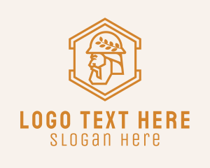 Hexagon Handyman Hard Hat Logo