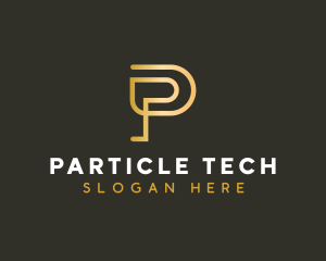 Digital Tech Marketing Letter P logo design