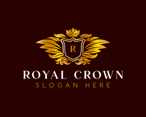 Shield Crown Monarchy logo design