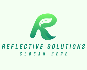 Organic Letter R logo design