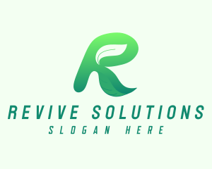 Organic Letter R logo design