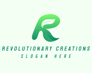 Organic Letter R logo design