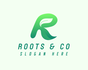 Organic Letter R logo design