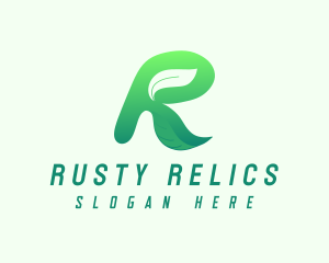 Organic Letter R logo design