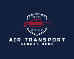 Pickup Car Shield Transport logo design