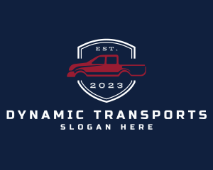 Pickup Car Shield Transport logo design