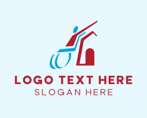 Patient - Wheelchair Shelter House logo design