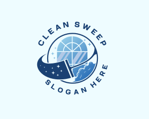 Window Cleaning Squeegee logo design