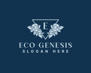 Nature Flower Emblem logo design